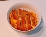 めんつゆ要らず！大葉でさっぱりカツ丼作り方6写真