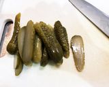 豚肉のピクルス入り生姜焼き作り方1写真