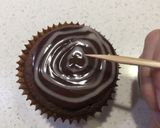 ハロウィンチョコ味クモの巣のカップケーキ作り方11写真