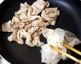 ＊材料４つで＊豚バラとえのきの麺つゆ炒め作り方5写真