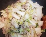 ☆白菜とひき肉の卵とじ☆作り方4写真