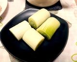【炊飯マグ料理】鶏の水炊き+甘焼きネギ作り方3写真