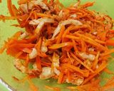 常備菜☆人参とちくわのうま辛味噌あえ作り方3写真