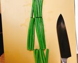 簡単✩ニンニクの芽の豚肉巻き✩作り方1写真