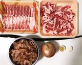 豚丼×牛丼作り方1写真