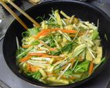 水菜と人参の焼き浸し作り方2写真