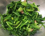 菊とほうれん草のもみ海苔おひたし作り方3写真