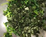 菊とほうれん草のもみ海苔おひたし作り方5写真