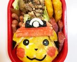 サトシ帽子ピカチュウ ポケモン キャラ弁作り方8写真