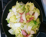 白菜厚揚げベーコンしめじの炒め物作り方3写真