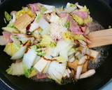 白菜厚揚げベーコンしめじの炒め物作り方4写真
