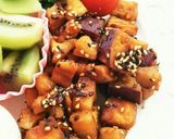 お弁当(11/2)蓮根と南瓜の甘辛炒め作り方1写真