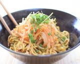 辛味もやしと極太麺の激辛油そば!作り方8写真