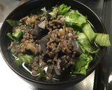 そぼろとレタスのスープご飯作り方6写真
