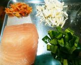 犬ご飯　白身魚のあんかけ作り方1写真