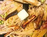 一人暮らしの茄子豚バラ麺つゆバターパスタ作り方7写真