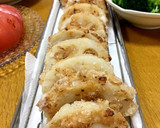 簡単玉ねぎ香る☆蓮根のエビ和風はさみ揚げ作り方7写真
