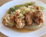 若鶏の唐揚げinto the中華スープ作り方2写真