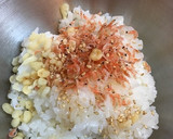 かき揚げ丼を装う干しえび混ぜご飯作り方2写真