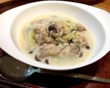 鶏もも肉、白菜、しめじのホワイトシチュー作り方14写真