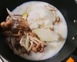 香味きのこのポタージュつけ汁と焼き蕎麦作り方2写真