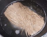 香味きのこのポタージュつけ汁と焼き蕎麦作り方5写真