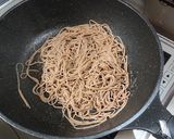 香味きのこのポタージュつけ汁と焼き蕎麦作り方6写真