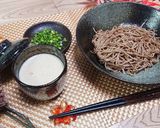 香味きのこのポタージュつけ汁と焼き蕎麦作り方8写真