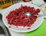 韓国家庭の味！ 牛ひき肉のコチュジャン作り方2写真