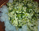 お味噌で☆かぶの葉とヘルシー鶏そぼろ丼作り方5写真
