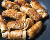 厚揚げと野菜の肉巻き BBQ風ソース♪作り方3写真
