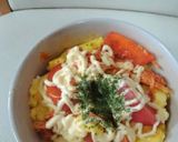 コチジャンの鳥ささみトマト和え玉子丼風作り方4写真