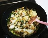 カルシウム♪鯖味噌缶で小松菜チャーハン♪作り方5写真