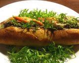 SDGs　鯖水煮缶＆アボカド丼　人参の葉作り方7写真