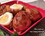 ゆで卵の豚バラ肉巻き☆照り焼き作り方7写真