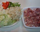 お野菜たっぷり鶏鍋作り方1写真