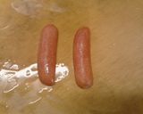 朝食昼食　キャベツとウインナーのトースト作り方2写真