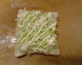 朝食昼食　キャベツとウインナーのトースト作り方3写真