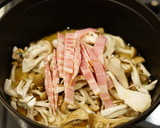 きのことベーコンの炊き込みご飯作り方1写真