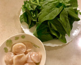 帆立＆ほうれん草のオイスター炒め作り方1写真