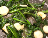 帆立＆ほうれん草のオイスター炒め作り方3写真