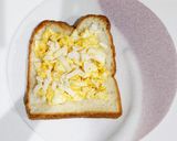 昆布とチーズ卵サラダのまろやかトースト作り方2写真