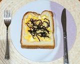 昆布とチーズ卵サラダのまろやかトースト作り方4写真