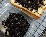 ふじっこ煮で！オープンサンドの和洋朝食作り方2写真
