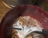超簡単、納豆鯖うどん作り方4写真