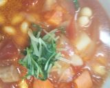 大豆とウインナーのトマトのスープ作り方8写真