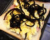 ふじっ子煮とハム卵チーズの和ホットサンド作り方5写真