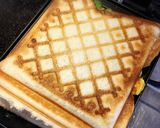 ふじっ子煮とハム卵チーズの和ホットサンド作り方8写真