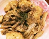 市販ソース変身★ササミとキノコのバジポン作り方11写真