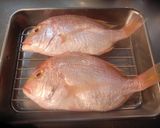 小鯛の酒蒸し（ねぎダレ）作り方1写真